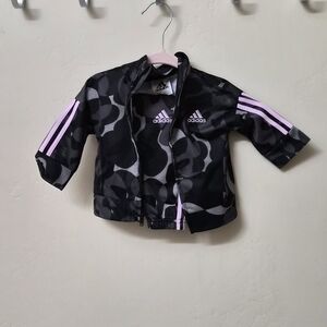 Adidas Black and Pink Baby Jacket